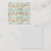 水の色の招待whitバラ ノートカード (正面/裏面)