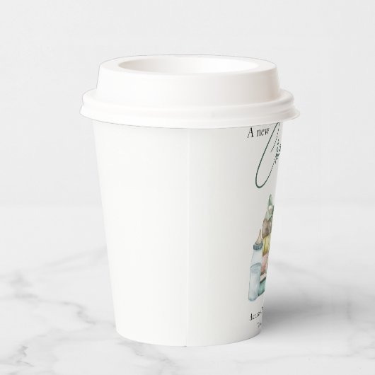 水の色の新しいチャプター赤ちゃんシャワー 紙コップ (右)