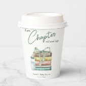 水の色の新しいチャプター赤ちゃんシャワー 紙コップ (正面)