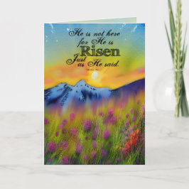 水の色の日の出のカスタム表示イースター シーズンカード