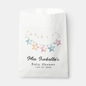 水の色の星ペナントベビージャーシャワー好意バッグ フェイバーバッグ (正面)