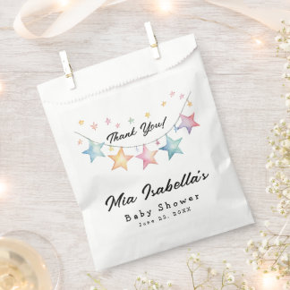 水の色の星ペナントベビージャーシャワー好意バッグ フェイバーバッグ