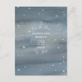 水の色の星日付はがきを保存 案内ポストカード (正面)