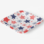 水の色の星7月4日パーティー ペーパープレート (傾斜あり)