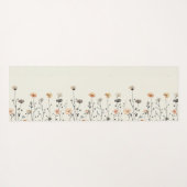 水の色の春の花(名前素朴フローラ) ヨガマット (裏面(横))