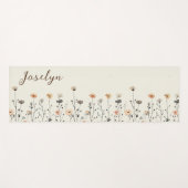 水の色の春の花(名前素朴フローラ) ヨガマット (正面(横))