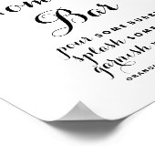 水の色の春開花ベビーシャワーmom-osaバー ポスター (角)