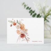 水の色の暖かいトーンフローラ死別ありがとう サンキューカード (スタンド正面)