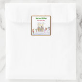 水の色の暖かい願いホットココアミックス スクエアシール (バッグ)