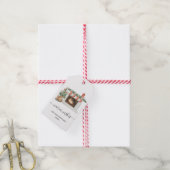 水の色の暖かい願い暖炉クリスマスラベル ギフトタグ (より糸付き)