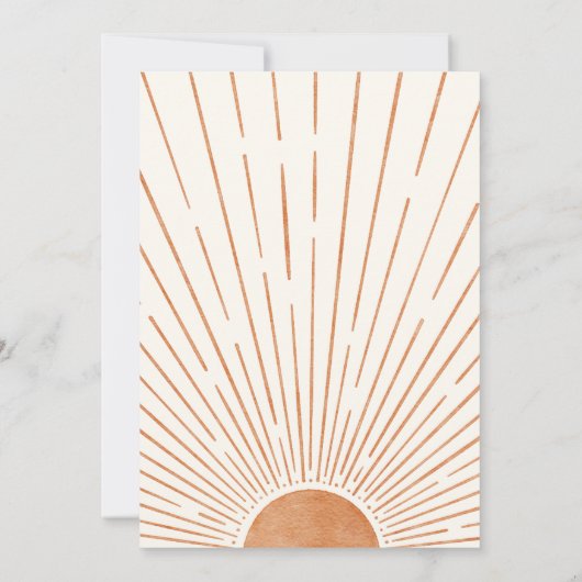 水の色の最初のトリップザのまわりにサン誕生日 招待状 (裏面)