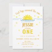 水の色の最初の旅のまわりに日の招待状- 招待状 (正面)