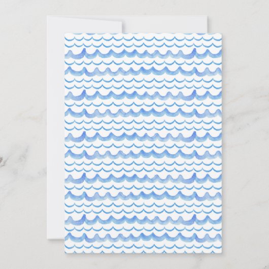 水の色の最初の旅のまわりに日の招待状- 招待状 (裏面)