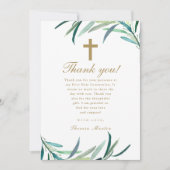 水の色の最初の聖餐会の写真ありがとう 案内状 (正面)