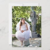 水の色の最初の聖餐会の写真ありがとう 案内状 (裏面)