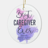 水の色の最高の介護者が常に感謝 セラミックオーナメント (左)