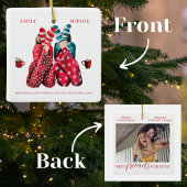 水の色の最高の友だち1枚の写真が自分の写真に合熱狂するう セラミックオーナメント