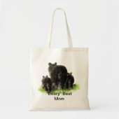 水の色の最高の黒いママと"Beary"ママのユーモア トートバッグ (正面)