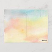 水の色の木のバプテスマ《キリスト教》洗礼式や命名式ありがとう ポストカード (裏面)