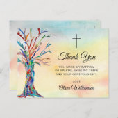水の色の木のバプテスマ《キリスト教》洗礼式や命名式ありがとう ポストカード (正面/裏面)