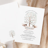 水の色の木のモダン年次ファミリー懇親会 招待状