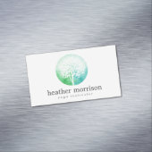 水の色の木のヨガとウェルネス磁気 マグネット名刺 (インサイチュ)