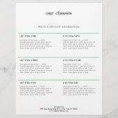 水の色の木のヨガとウェルネス チラシ (裏面)