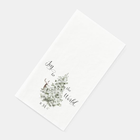 水の色の木の鹿の喜び世界モノグラム (コーナー)