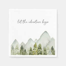 水の色の木紙プレート スタンダードカクテルナプキン