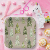 水の色の木紙プレート ペーパープレート (パーティー)