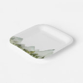 水の色の木紙プレート ペーパープレート (傾斜あり)