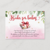 水の色の本ベビークリスマスサンタベビー エンクロージャーカード (正面)