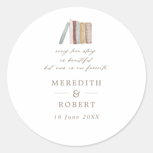 水の色の本Every Love Story 結婚's ラウンドシール (正面)
