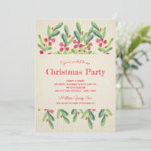 水の色の果実と枝クリスマス招待状 (スタンド正面)