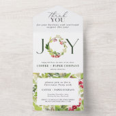 水の色の果実の喜び企業の オールインワン招待状 (内側)