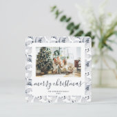 水の色の果実の緑の写真クリスマスカード シーズンカード (スタンド正面)