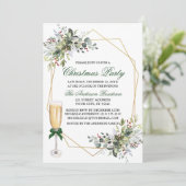 水の色の果実グリーンリークリスマスパーティーグラス 招待状 (スタンド正面)