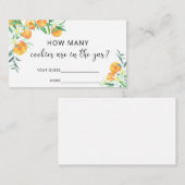 水の色の果物どのように多くのクッキーが瓶に入っている エンクロージャーカード (正面/裏面)