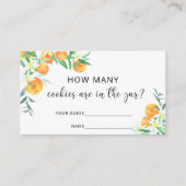 水の色の果物どのように多くのクッキーが瓶に入っている エンクロージャーカード (正面)