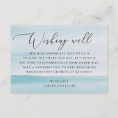 水の色の柔ら航海のか結婚な青の願い エンクロージャーカード (正面)