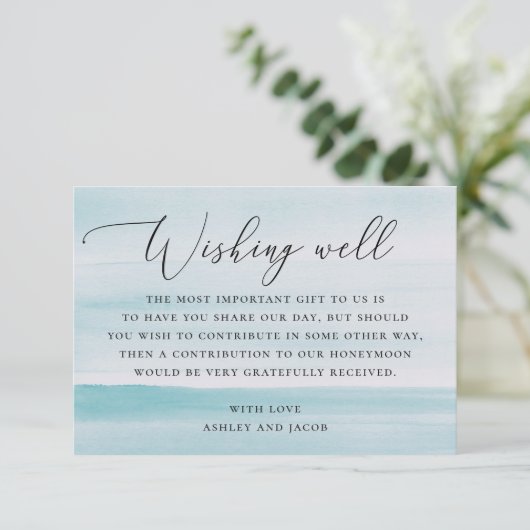 水の色の柔ら航海のか結婚な青の願い エンクロージャーカード (スタンド正面)