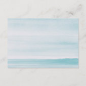 水の色の柔ら航海のか結婚な青の願い エンクロージャーカード (裏面)