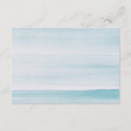 水の色の柔ら航海のか結婚な青の願い エンクロージャーカード (裏面)