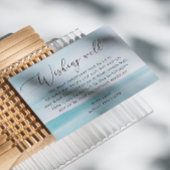 水の色の柔ら航海のか結婚な青の願い エンクロージャーカード