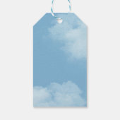 水の色の格子模様レッドトラック雪クリスマスギフティング ギフトタグ (裏面)