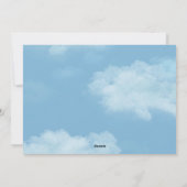 水の色の格子赤いトラック雪メリークリスマス シーズンカード (裏面)