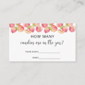 水の色の桃いくつキャンディーが瓶に入っている エンクロージャーカード (正面)