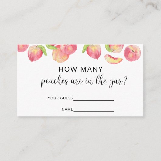 水の色の桃の桃の数は瓶の中にある エンクロージャーカード (正面)