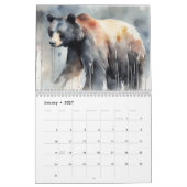 水の色の森の友人 カレンダー (1月 2027)