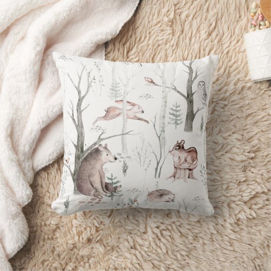 水の色の森の友人 クッション (ブランケット)